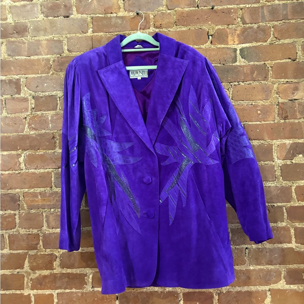AVANTI Ladies Vintage Purple Suede Jacket